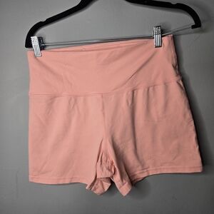 Offline By Aerie Pink High Waisted Bike Shorts Soft Stretch Athletic Lounge XL